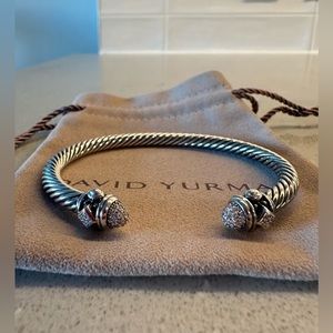 David Yurman Silver Renaissance Bracelet with Diamonds